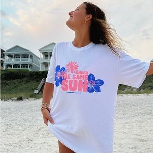 NWOT THE BEACH CLUB “ALL UNDER THE SAME SUN” OVERSIZED T-SHIRT (SOLD OUT ONLINE)
